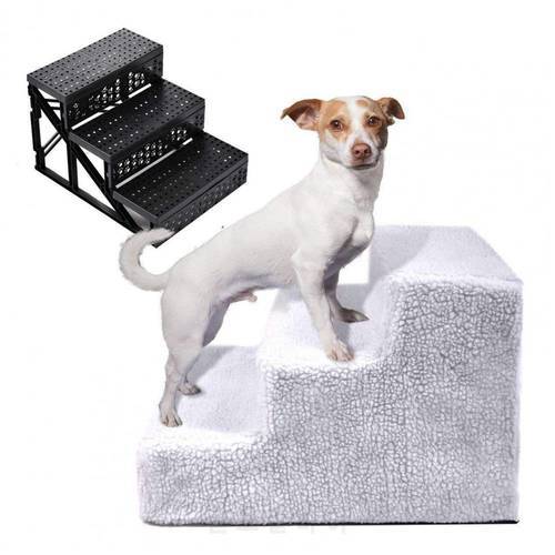 Pet Steps Stair Small Pet Cats Dogs 3 Steps Stair Ramp Sofa Anti-slip Climbing Ladder with Cover Dog Supplies Pet Products 2021