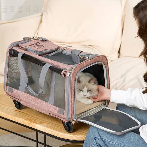 Travel Soft-sided Carriers Portable Pet Bag Pink Dog Carrier Bags Blue Cat Carrier Outgoing Travel Breathable Pets Handbag
