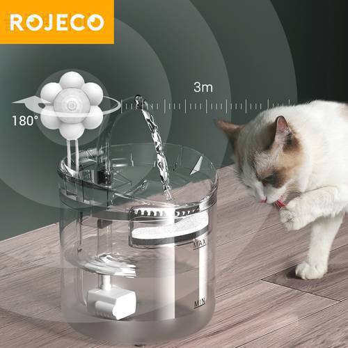 ROJECO Smart Motion Sensor For Automatic Cat Water Fountain Intelligent Infrared USB Detector Sensor For Cat Drinking Fountains