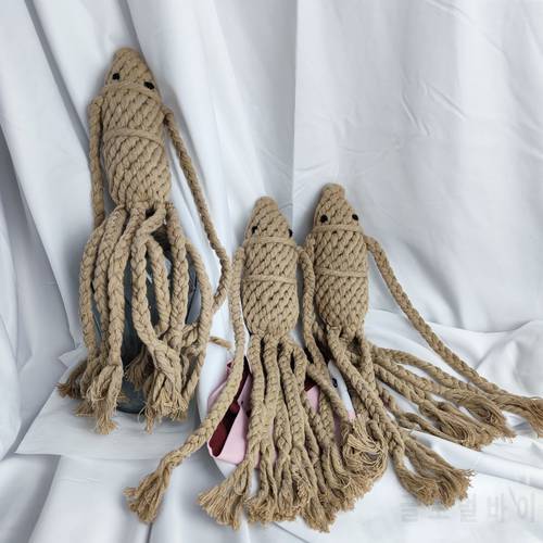 Cotton rope hand-woven octopus pet fidget toys bite-resistant molar teeth cleaning odorless Antistress toys For Dogs products