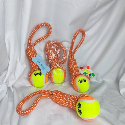 MZHQ 1pc Orange With Ball Bite Cotton Rope Pop Kong Dog Toys Dog Accessories For Medium And Large Dogs Fidget Toys Dog Ball