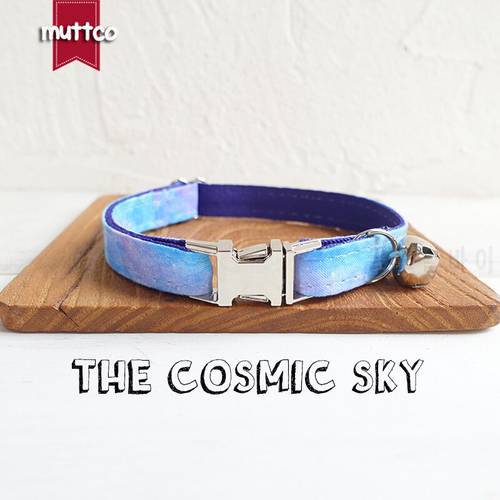MUTTCO Retailing self-design personalized cat collars handmade collar THE COSMIC SKY 2 sizes UCC087