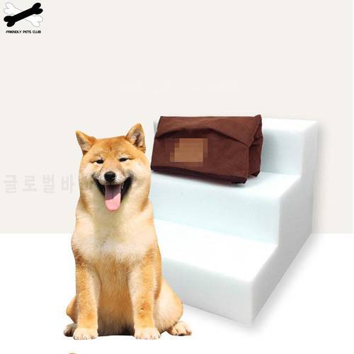 3/4 layers Dog Stairs Washable Pet climbing ladder zipper Dog house Crawl Slope bed sponge climb sofa for small medium dogs