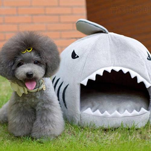 New Item Shark Shape Dog Beds Soft Dog Summer House Pet Keep Warm Bed House For Cat Dogs Pet Supplies High Quality