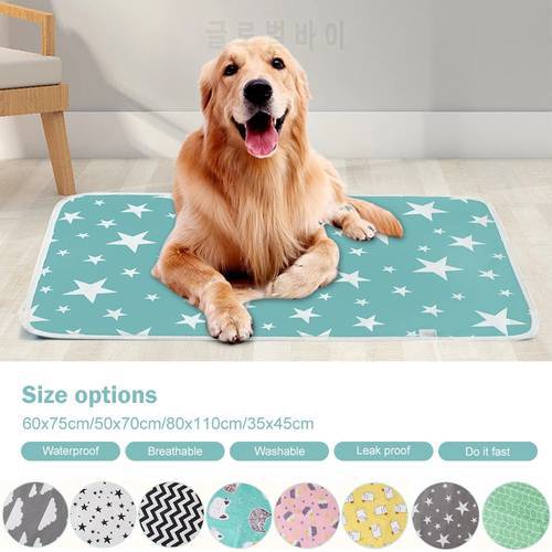 Absorbent Breathable Diaper Mat For Dogs Cat Blanket Sofa Cooling Summer Pad Mat Travel Waterproof Reusable Washable Seat Bed