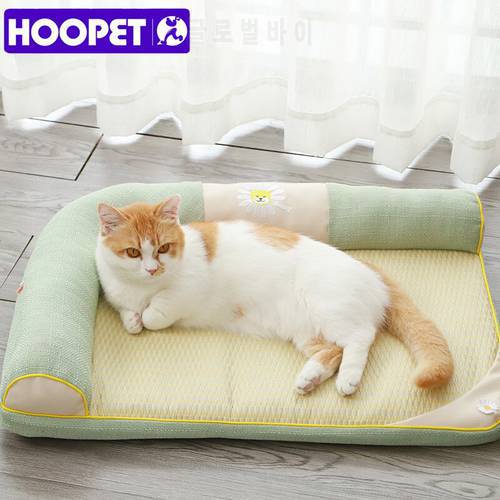 HOOPET Summer Dog Cooling Bed Removable Washable Cover For Cat For Dog Cat Mat Dogs Lounger Pet Pad With PillowPet Supplies