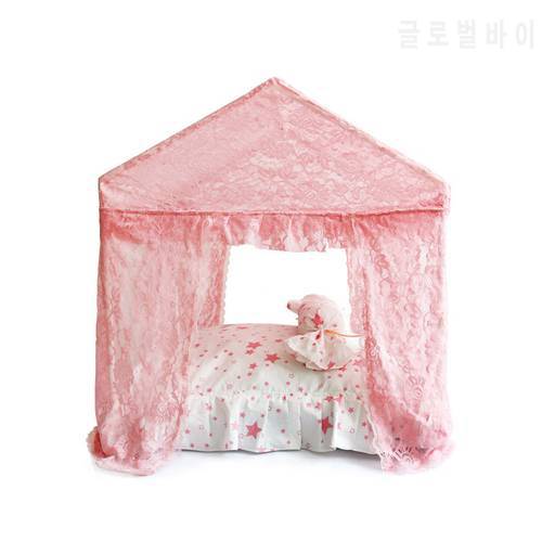 Lace Bows Palace Pink Pet Camping House Summer Assembly Puppy Small Animal Dog Home Bed Cushion Pillow Chihuahua Sofa Mat Goods