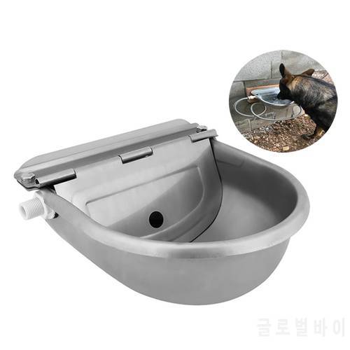 Large Pet Dog Outdoor Drinking Fountain 304 Stainless Steel Water Trough Horses Goats Sheep Float Bowl Automatic Waterer Cattle