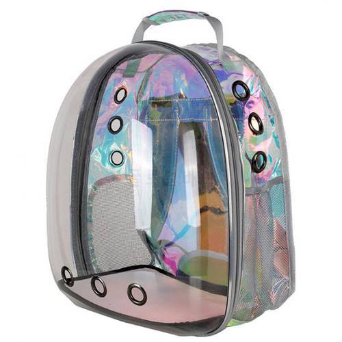 Pet Cat Carrier Backpack Breathable Cat Travel Outdoor Shoulder Bag Portable Space Capsule Backpack Transparent Astronaut Carier