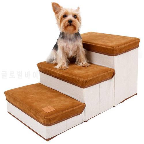 Pet Dog Stairs High Quality Simple And Modern Foldable Storage Case Soft Non-Slip Puppy Climbing Ladder