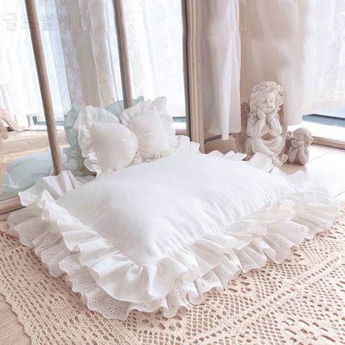 Cat Bed Small Dog Bed, Cute Princess Pet Bed TIE Lace Cat Dog Bed with Pillow with Removable Washable Cover, for Cats and dogs