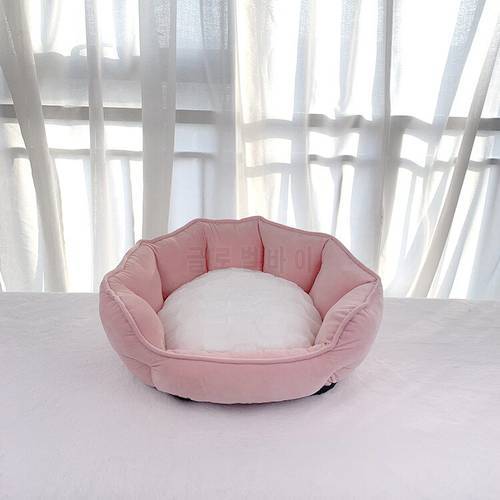 Dog Bed Super Cute Soft Mat Pearl Shell Cat Bed Winter House for Warm Cotton Comfortable Pet Accessories