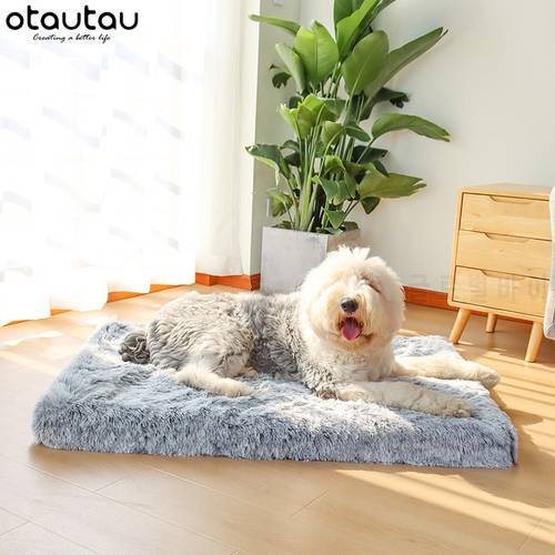Luxury Dog Bed Rectangular Pet Mats Soft Plush Orthopedic Memery Foam Mattress Cushion Sofa for Small Large Dogs Cat Waterproof