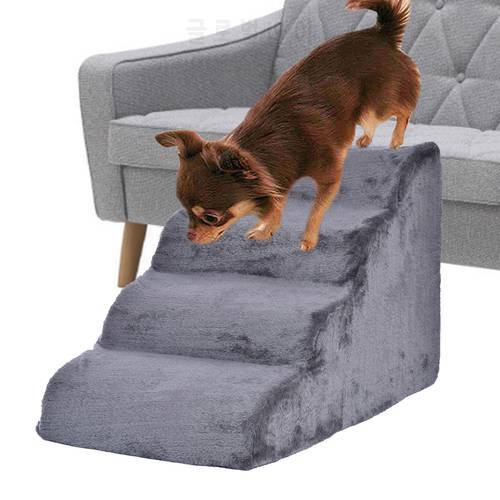 Pet Stairs Step Pet 4 Layers Step Non-Slip Dog Stairs Dog Ramp Sponge Steps for Small Dogs and Cats Miniatures Washable