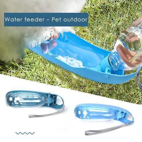 500mL Water Bottle For Dog Foldable Pet Water Dispenser Pet Travel Water Bottle Bowl Holder Tray Leak Proof Drink Cup