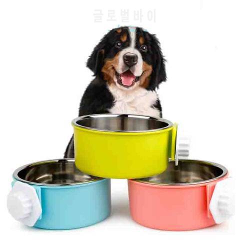 cat bowl stainles steel hanging fixed with stand easy to clean Stainless steel liner suitable for eat and drink Prevent breakage