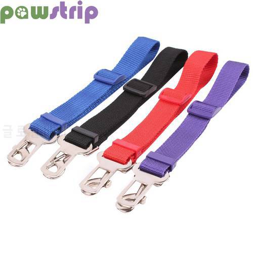 4 Color Pet Cat Dog Car Seat Belt Adjustable Harness Seatbelt Lead Leashes For Small Dogs Travel Clip Vehicle Car Security Leash