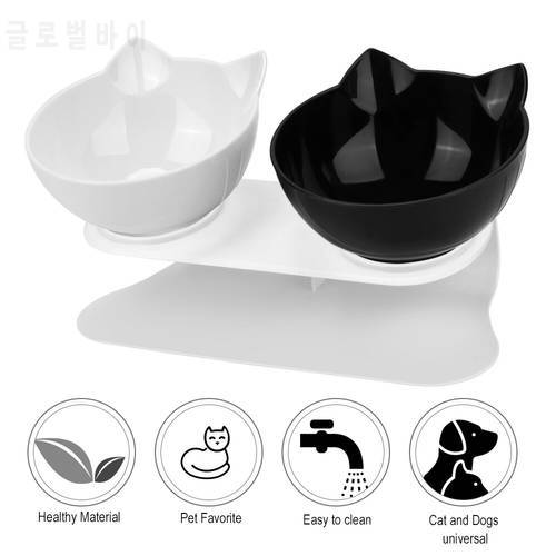 Double Cat Dog Bowl Pet Feeding for Cats Food Non-Slip Cat Water Bowl Protection Cervical Cat Dogs Feeder Pet Product