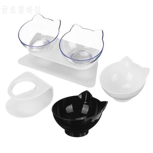 Cat bowls Feeders Raised stand Pet supplies Dog feeder Non-slip Double Pet Feeding Bowl Food And Water Bowl Dropshipping