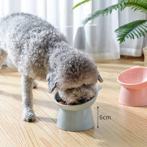 Dog Cat Bowl Raised Food Bowls Anti Vomiting Tilted Elevated Cat Bowl Pet Food Bowl Small Dogs Protect Feeding Bowl