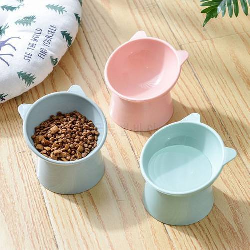 1Pcs Lovely Pet Dog Cat Bowl Pet Food Cat Feeder Protect with Raised Stand for Dogs Pet Products Cervical Vertebra Cat Food Bowl