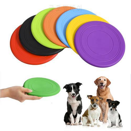 1 Pcs EVA Material Silicone Dog Training Toys Game Flying Discs Resistant Chew Puppy Training Interactive Dogs Pets Accessories