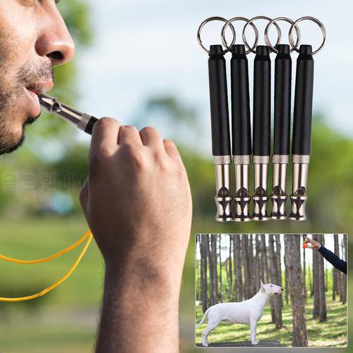 1pcs Black Two-tone Ultrasonic Flute Dog Whistles for Training Sound Whistle Supersonic Obedience Pet Puppy Dog Whistle