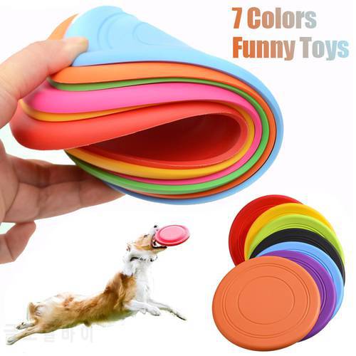 Funny Silicone Dog Cat Toy for Small Medium Large Dogs Flying Toys Dog Game Resistant Chew Toy Puppy Training Interactive Toy