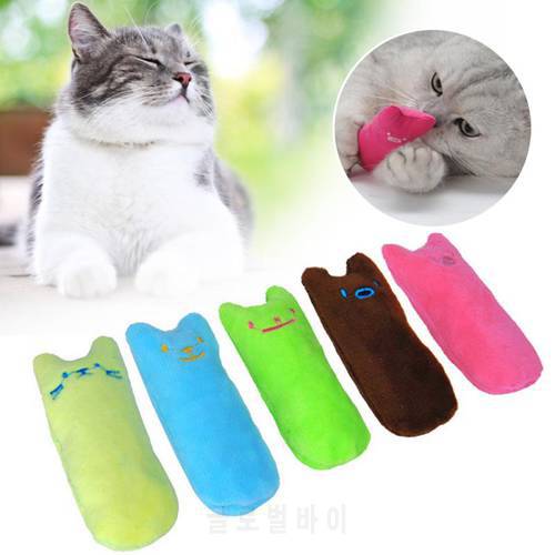 Teeth Grinding Catnip Toys Pet Kitten Chewing Vocal Toy Funny Interactive Plush Toy Claws Thumb Bite Cat Mint Toys Pet Supplies