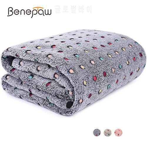 Benepaw Cozy Fluffy Fleece Fabric Soft Dog Blanket Warm Eco-friendly Washable Pet Puppy Bed Mat For Small Medium Large Dogs Cats