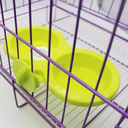 Pet Cage Bowl Detachable Pet Dog Drink Food Feeder Cup Pet Hanging Small Feeding Bathing Tools Rabbit Feeder Feeding Supplies