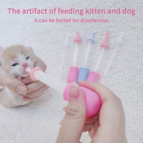 Puppy Kitten Feeding Bottle Set Pet Dog Cat Bady Nursing Water Milk Feeder Newborn Cat Drinking Bottle Pet Feeder Supplies