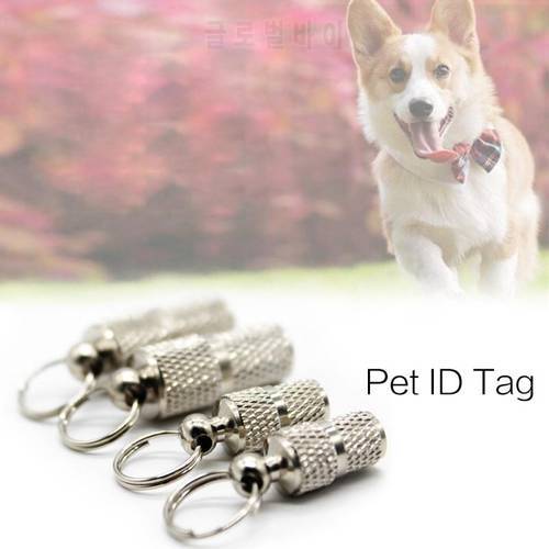 1Pc Pet Dog Cat Anti Lost Address Label Storage Tube Pendant Pet Universal Mini Metal Identification Tag Collars Pet Accessories