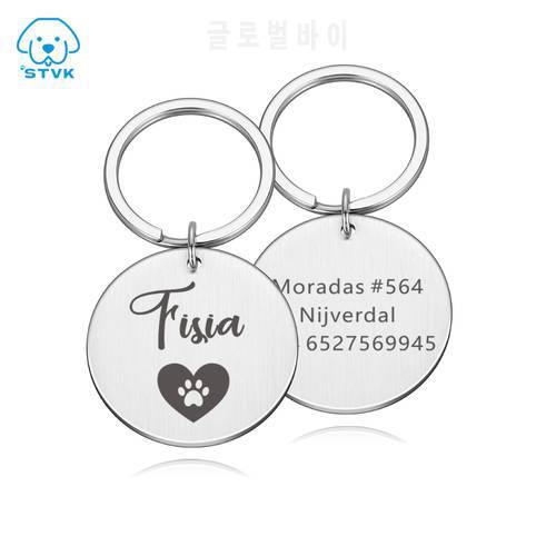 Pet Dog Tag Puppy Cat Kitten Dogs Collar Accessories Dog Name Message Tag Customized Stainless Steel Kitten ID Tag Personalized