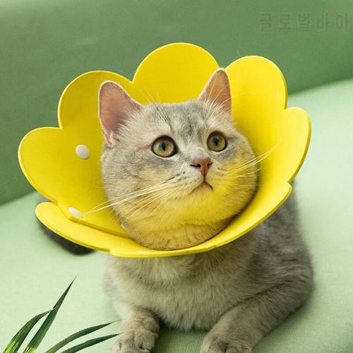 Flower Shaped Cat Recovery Collar Elizabethan Collar Wound Healing collar Cone Kitten Wound Healing Protection Collar Anti-Bite