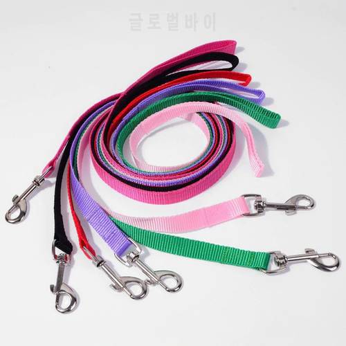 Nylon Puppy Dog Leash 1.5*110cm durable Pets Ropes colorful Cat Small Dogs Harness Collar Lead Strap Belt
