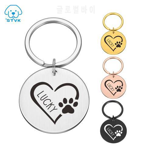 Double-side Customized Name Address Tags Pet Dog Tags Cat Collar Accessories Pet ID Dog Tags Collars Stainless Steel Cat Tag