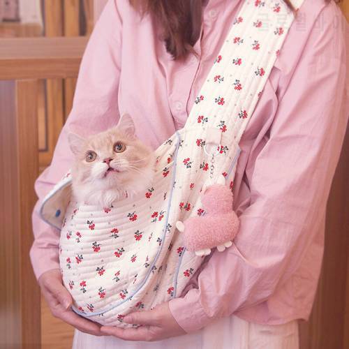 KANGFEILE Pet Bag for Cats Small Dog Outdoor Portable Pet Backpack One-shoulder Printing Messenger Carriers Bag Pet Supplies