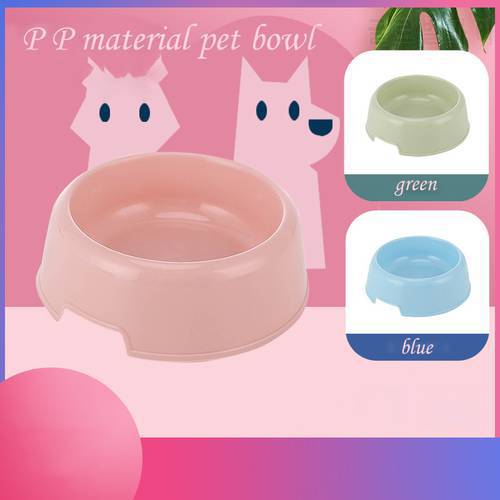 Pet bowl Dog feeding bowl Water bowl Easy cleaning dog bowl Trumpet portable dog food set plastic colored cat bowl pet supplies