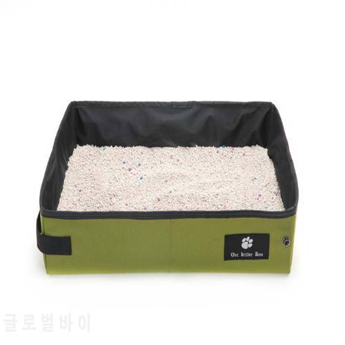 Simple Folding Cat Pet Litter Box Waterproof Outdoor Foldable Portable Travel Toilet For Puppy Cats Dogs Seat
