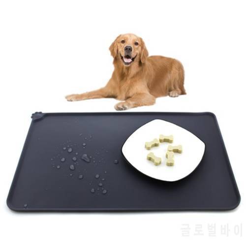 Waterproof Pet Mat for Dog Cat Silicone Pet Food Pad Pet Bowl Drinking Mat Dog Feeding Placemat easy Washing Cushion