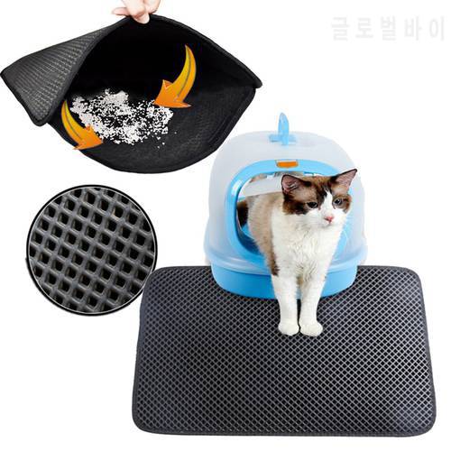 Waterproof Pet Cat Litter Mat Double Layer Litter Cat Bed Pads Trapping Pets Litter Box Mat For Cats House Clean mat Pet Supply