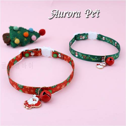 Christmas style pet collar cat collar pet collar cat collar with bell luxury dog collar dog collar cat collar with bell