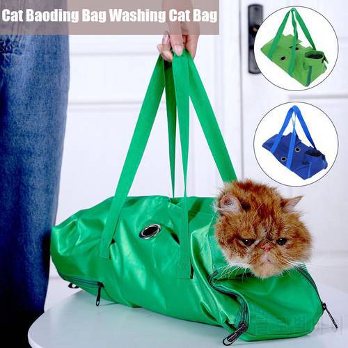 Multi-Function Dog/Cat Grooming Restraint Bags for Bathing Washing Trimming Nail Green/Blue xqmg Cat Carriers Bags Cat Supplie