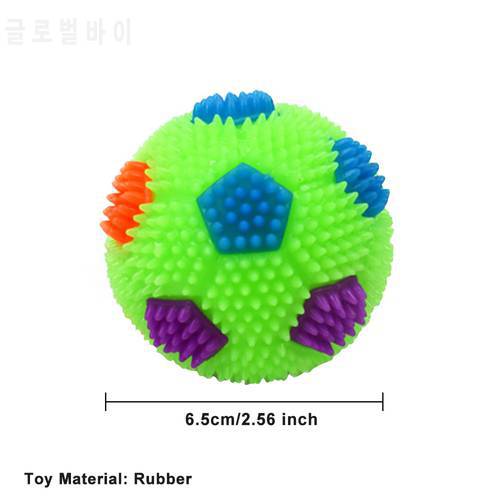 Luminous Bouncing Ball Pet Dog Puppy LED Ball Light Up Flashing Play Toy Chasing Bounce Spiky Ball Pet Interactive Toys
