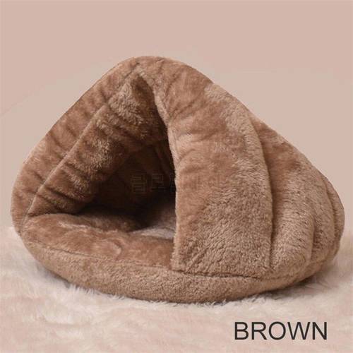 Pet Dog Cat Cave Igloo Cages Bed Basket House Kitten Soft Cozy Indoor Cushion Kennel Cages