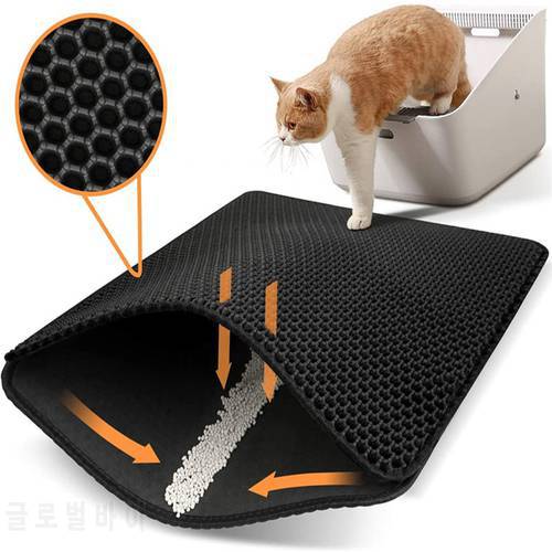Cat Litter Mat EVA Double-Layer Cat Bed Pads Waterproof Non-Slip House Clean Pad Trapper Mat Pet Litter Mat Cat Supplies