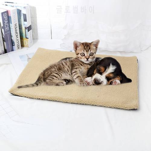 Self-heating cat dog bed mat Warm lamb velvet kennel Soft dog bed pet kennel House cat nest blanket Sleeping Bag pet supplies