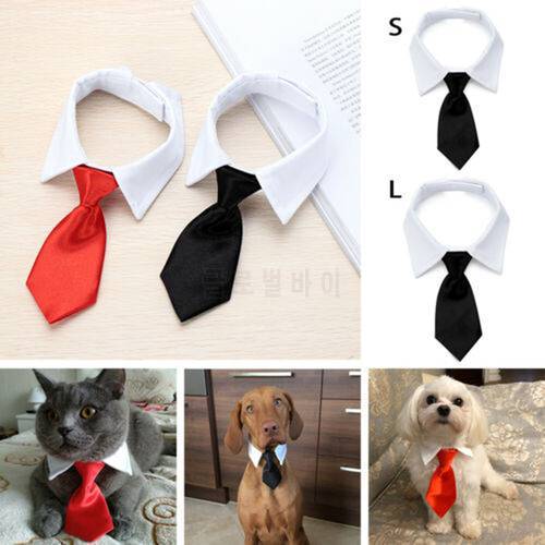 Pet Dog Cat Formal Necktie Tuxedo Bow Tie Black And Red Collar For Dog Cat Pet Accessories Suit For Small Medium Dogs And Cats