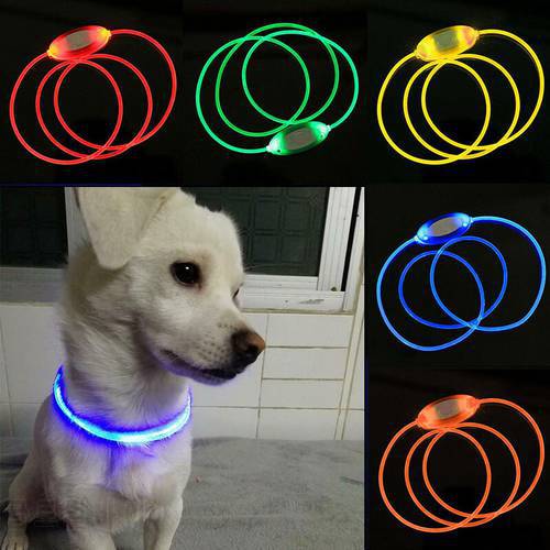 Night Anti-lost Warning Led Luminous Collar Dog Neck Circumference Can Be Cut Flashing Dog Strap Cat Ring Ornament